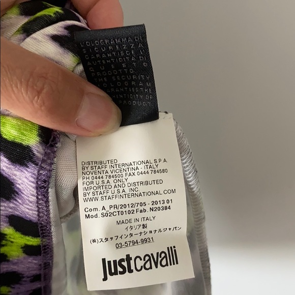 Just Cavalli Fun Neon Leopard Print Dress - Picture 5 of 8